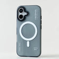 Capa Magnética Compatível com MagSafe para iPhone, Design Fosco, Antichoque, Proteção Blindada com Cobertura Metálica para Câmera